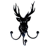 Deer hanger/hook solid steel metal art