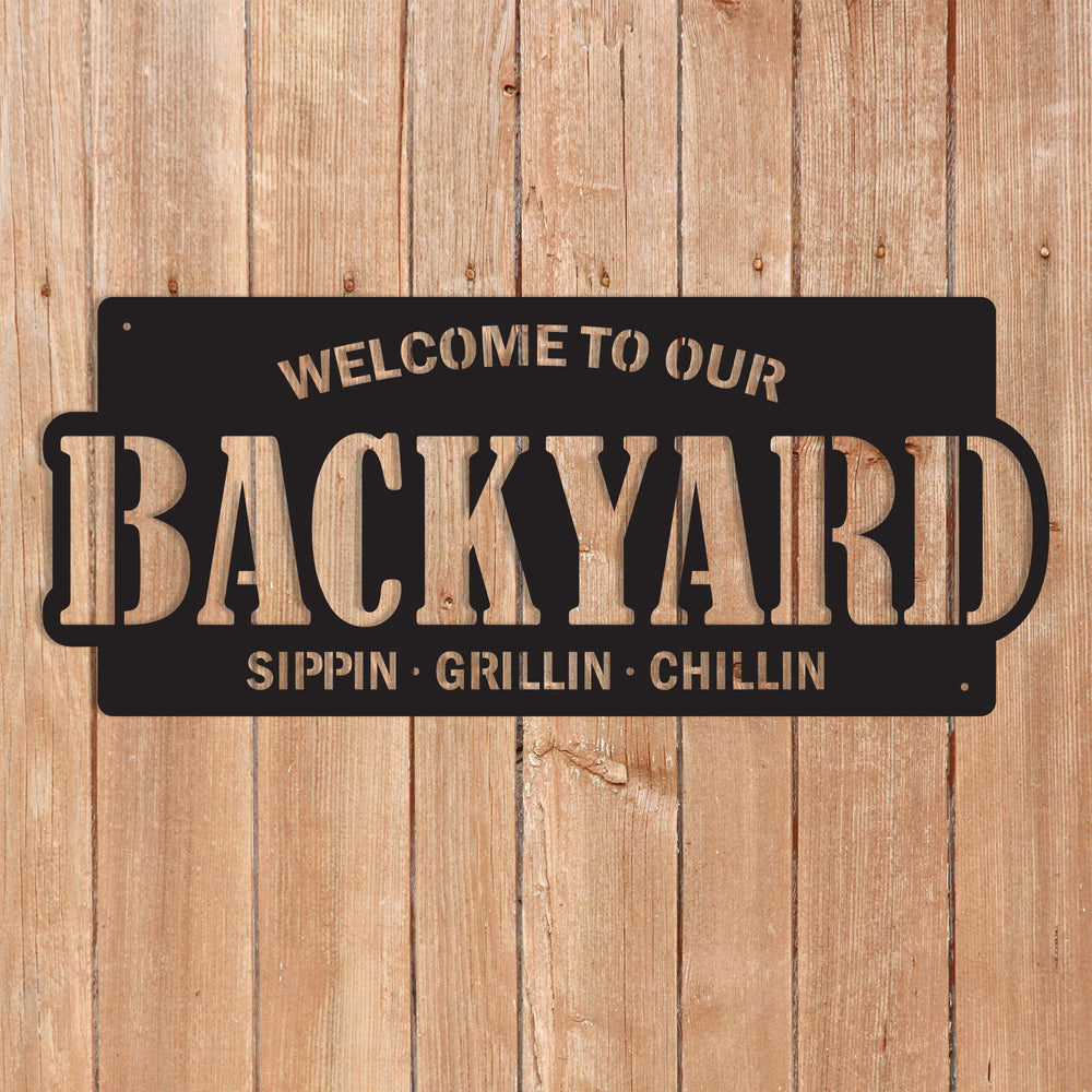 Bakyard Sign Non-Personalized Metal Signs Custom Metal Signs Canada | Monogram Metal ...