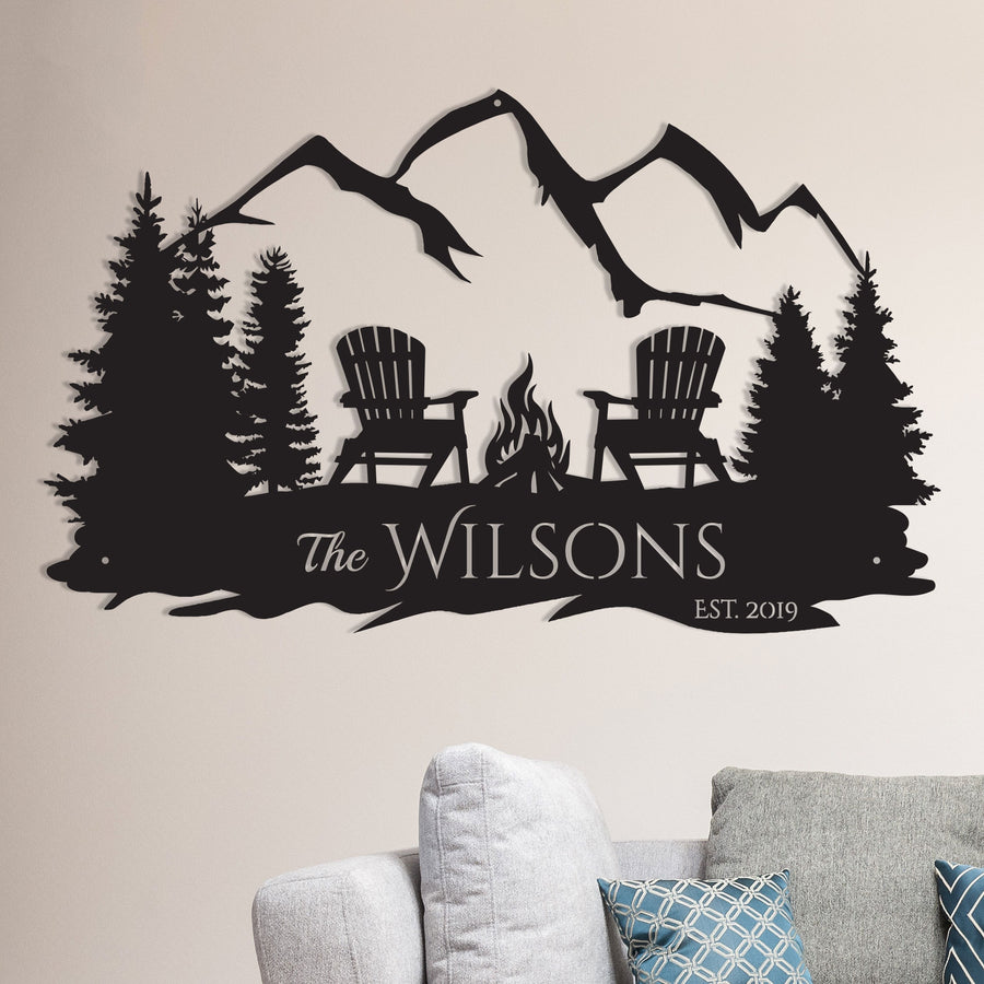 Personalized Muskoka Chair Name Sign Gift Metal Sign