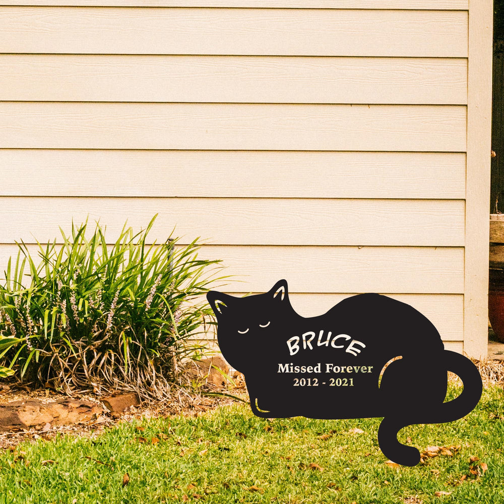 Cat Pet Memorial Lawn and Garden Personalized Silhouette