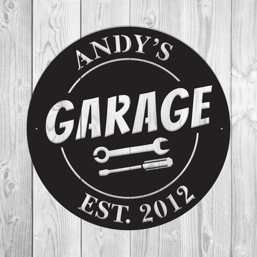 Customized Garage Sign Metal Art