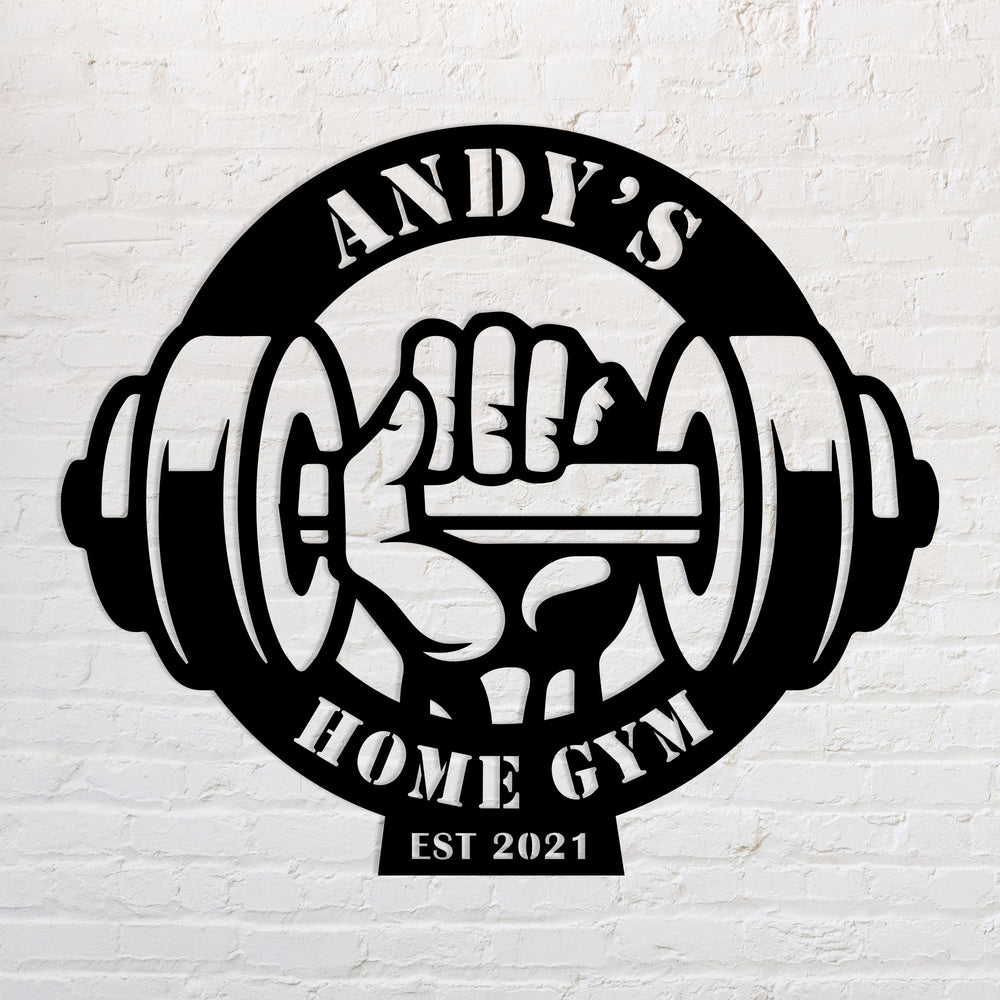 Personalized Home Gym Metal Sign, Custom Metal Gym Sign, Metal Wall Décor