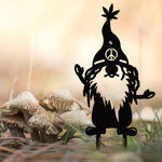 Metal Gnomes Fence Art Collection - Hippy G
