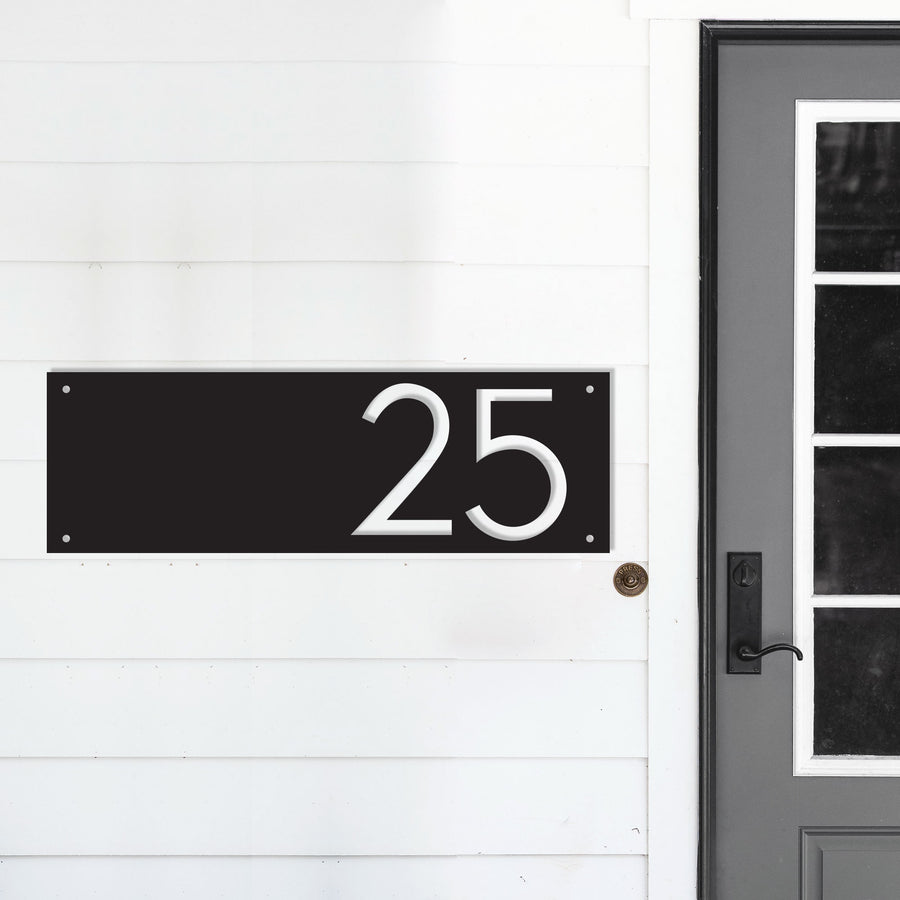 Modern Horizontal House Number