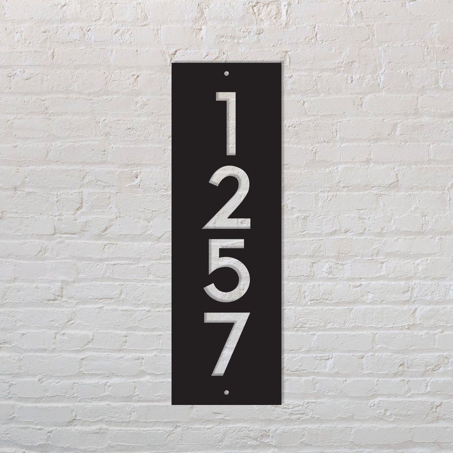 Modern Vertical House Number