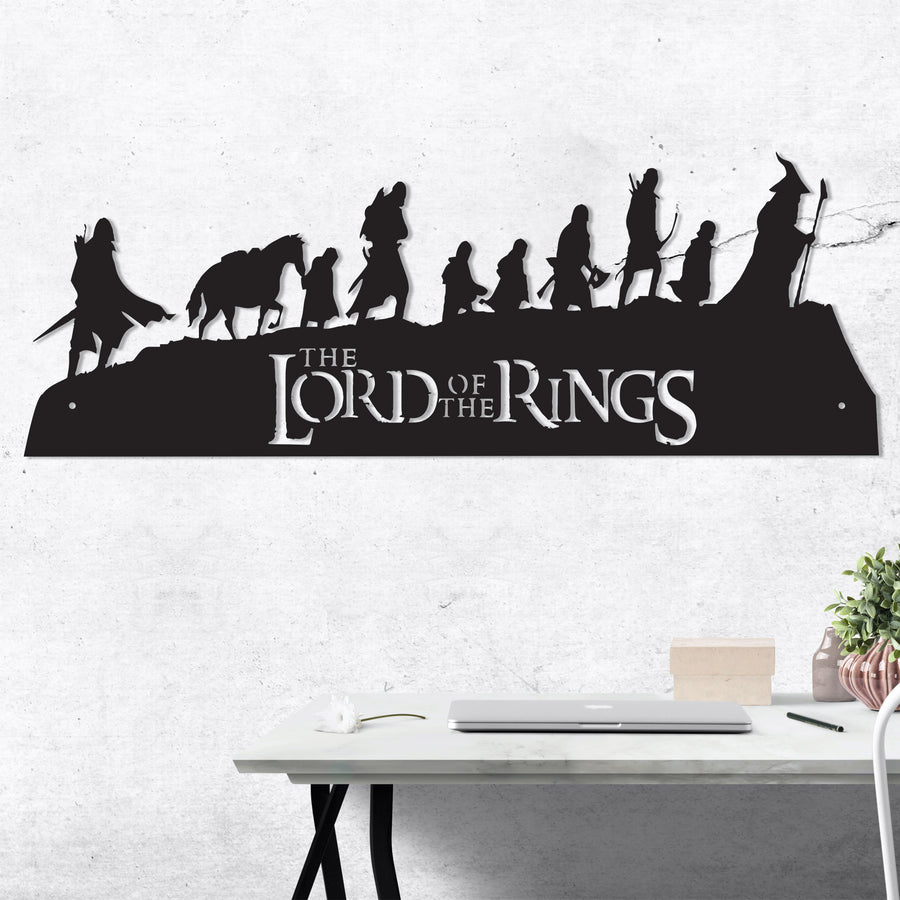 The Lord of the Rings Metal Fellowship Silhouette Wall Art Metal Sign