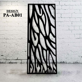 Laser Cut Metal Privacy Screen Abstract Design AB01
