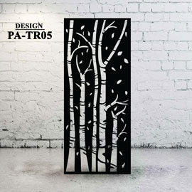 Laser Cut Custom Metal Privacy Screen Outdoor Art - Tree Design TR05