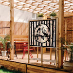 Decorative Cardinal Birch Tree Metal Panel Outdoor Garden Privacy Screen Yard Art