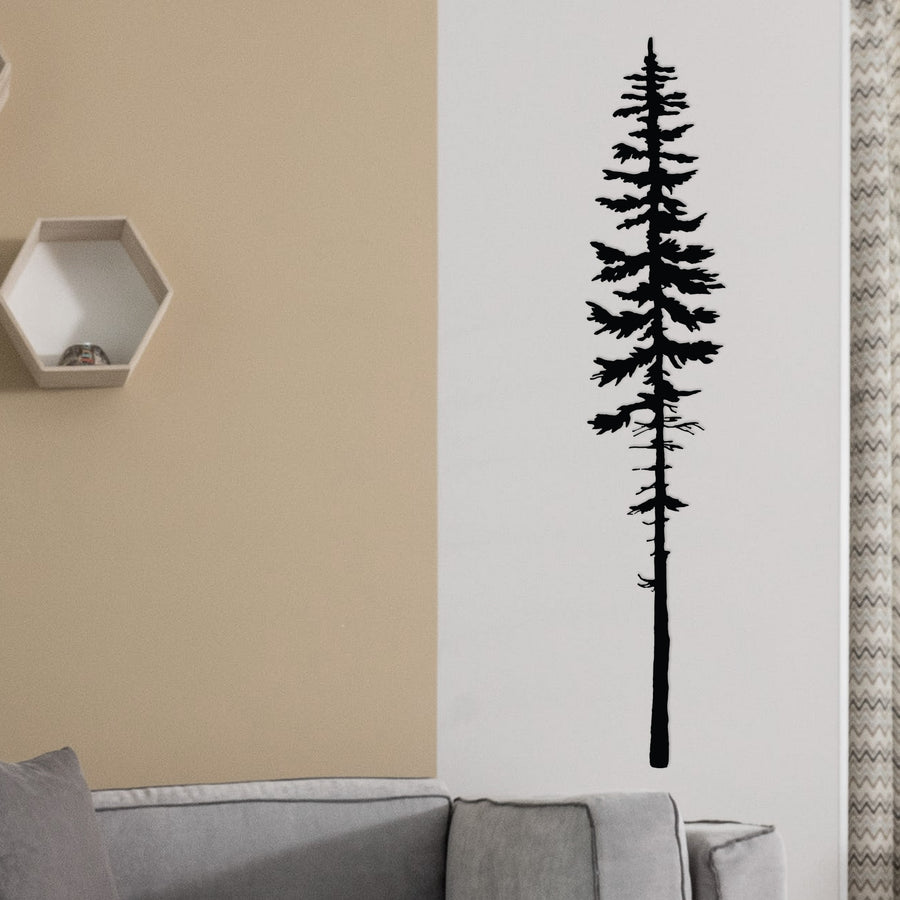A Tall Metal Wall Art Pine Trees