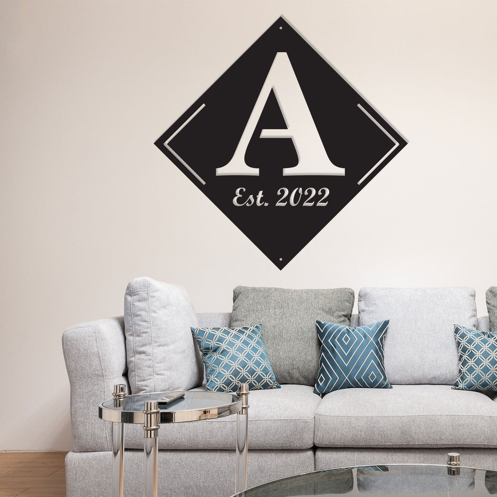 Personalized Name Alphabets Metal Sign Wall Art