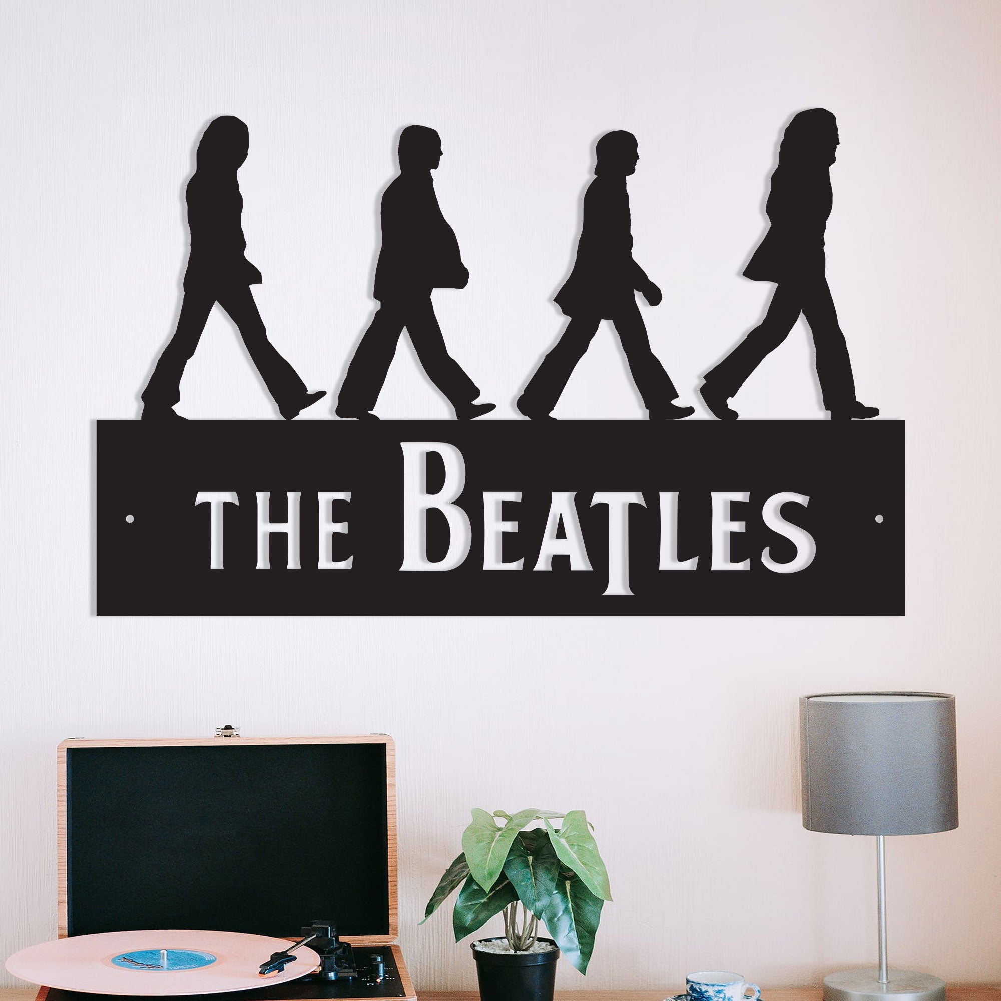 THE BEATLES SILVER DISC WALL DECORATION■ The Beatles Silver Beatles US Picture disc LP — RareVinyl.com