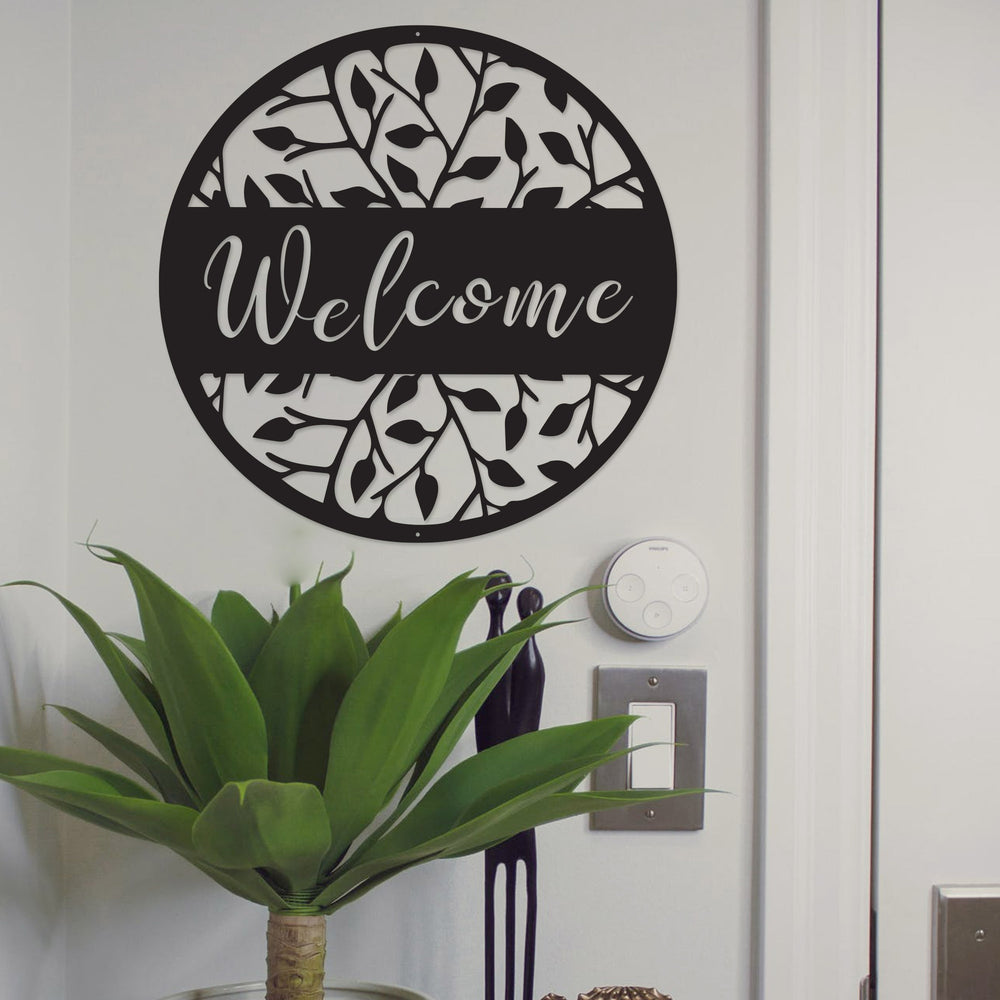 Welcome Sign Metal Wall Art- Proudly Made In Canada