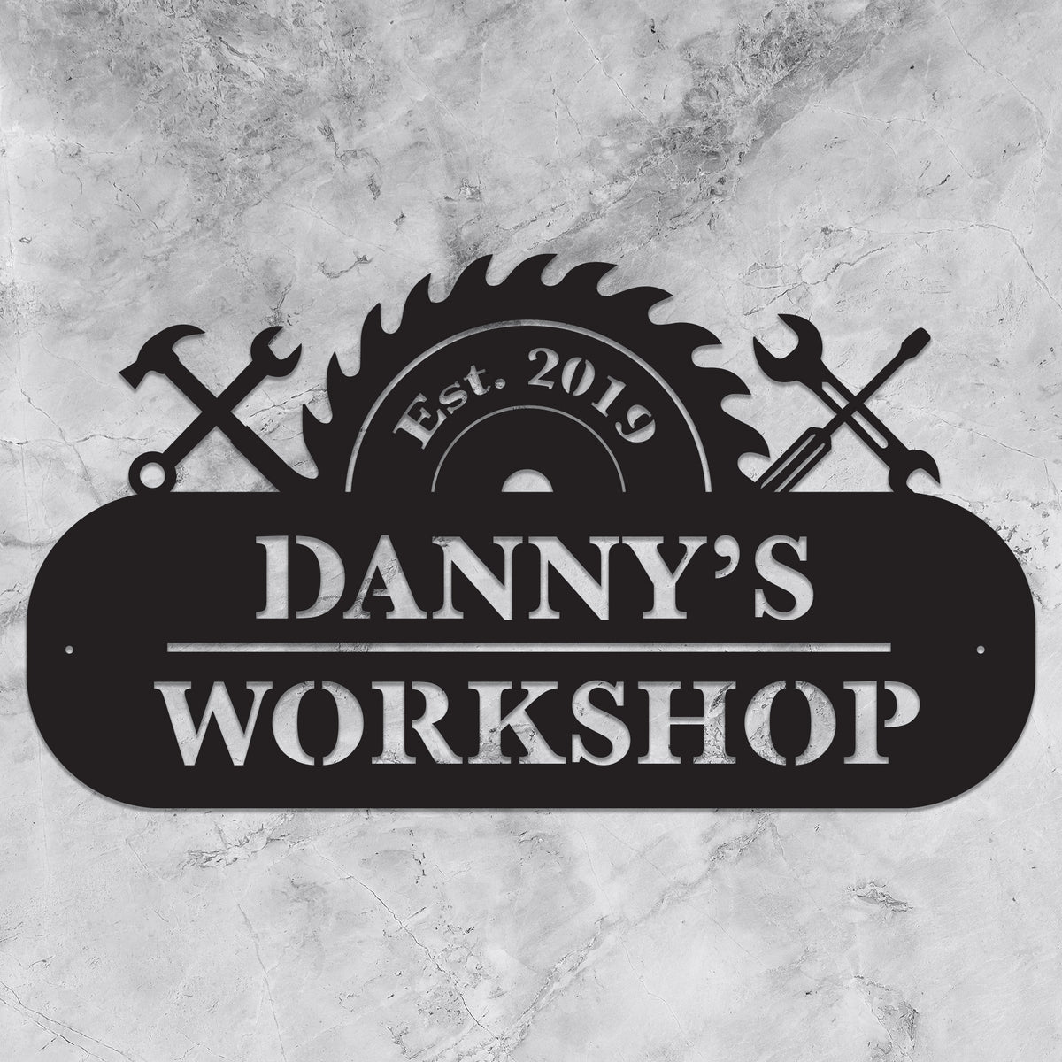 Personalized Workshop Sign Metal Art – PracticalArt