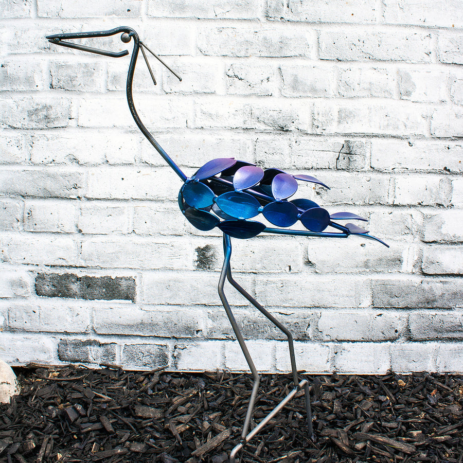 Metal Art Baby Bird Garden Sculpture