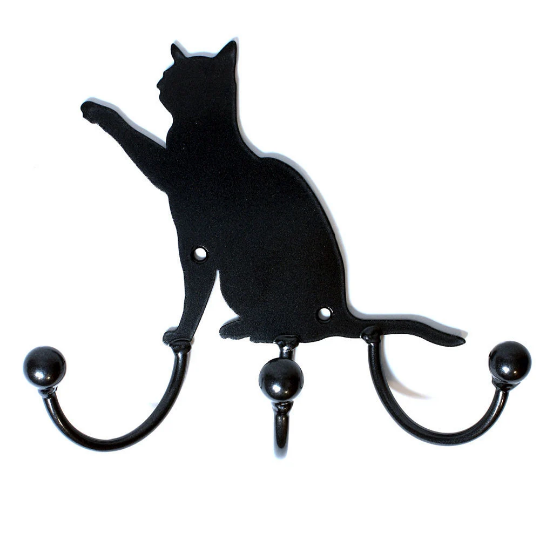 Cat Metal Art Wall-mounted With Hooks For Coats And Towels: Buy Online –  PracticalArt