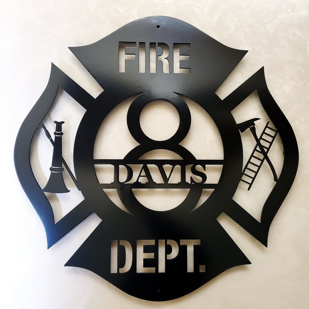 Custom Firefighter name and number | Gift Items