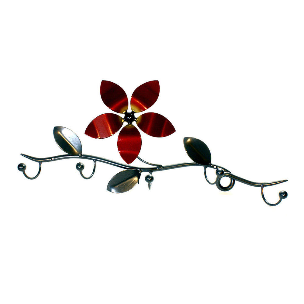 Handcrafted Metal Art Flower Hooks with five hook for coat towel and items