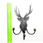 DEER WALL ART! Metal Deer Head With Antlers Wall  Decor/Décor Idea: Wall Mounted Coat Hook W/ Wrought Iron Hanger Hooks By Practical Art.