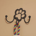 Leash Holder: Wall-mounted Leash Holders With 3 Hooks, Dog Paw Design
