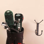 Golf Bag Holder: Metal Wall Hooks For Golfing Equipment, Golfer Gift For Golf Coach! Home & Pro Shop Golf Bag Holders Made By Practical Art!