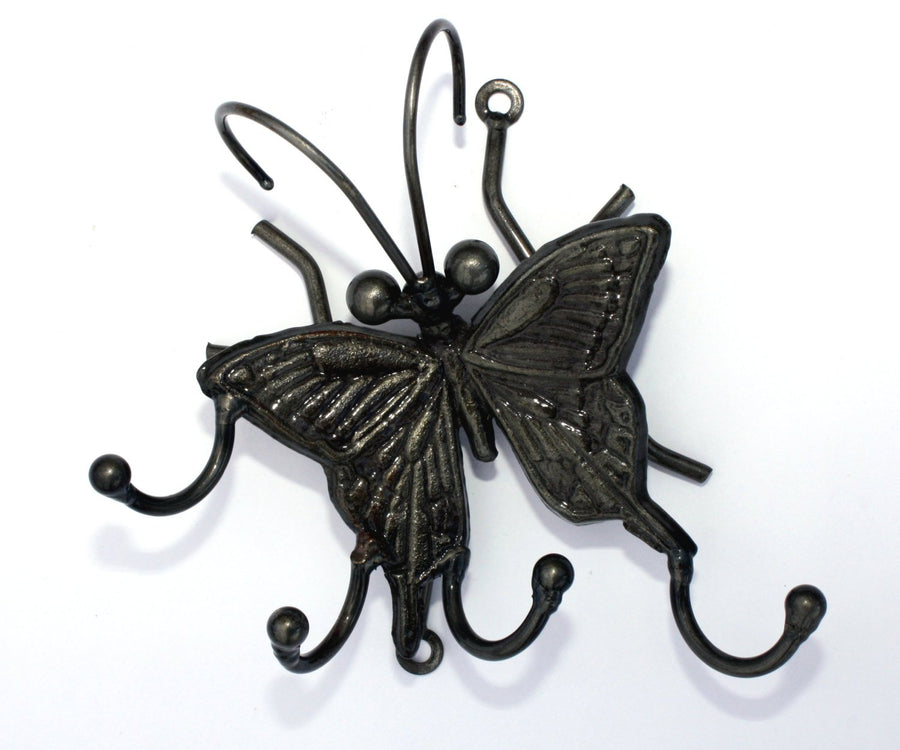 Metal Butterfly Wall Hooks For Keys + Hooks For Jewelry. Housewarming & Wedding Gift + Birthday Or Office/Home Decor Interior Wall Design!