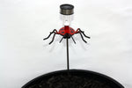 Solar Light Ladybug On A Garden Stake: Metal Art Ladybugs For Gardens
