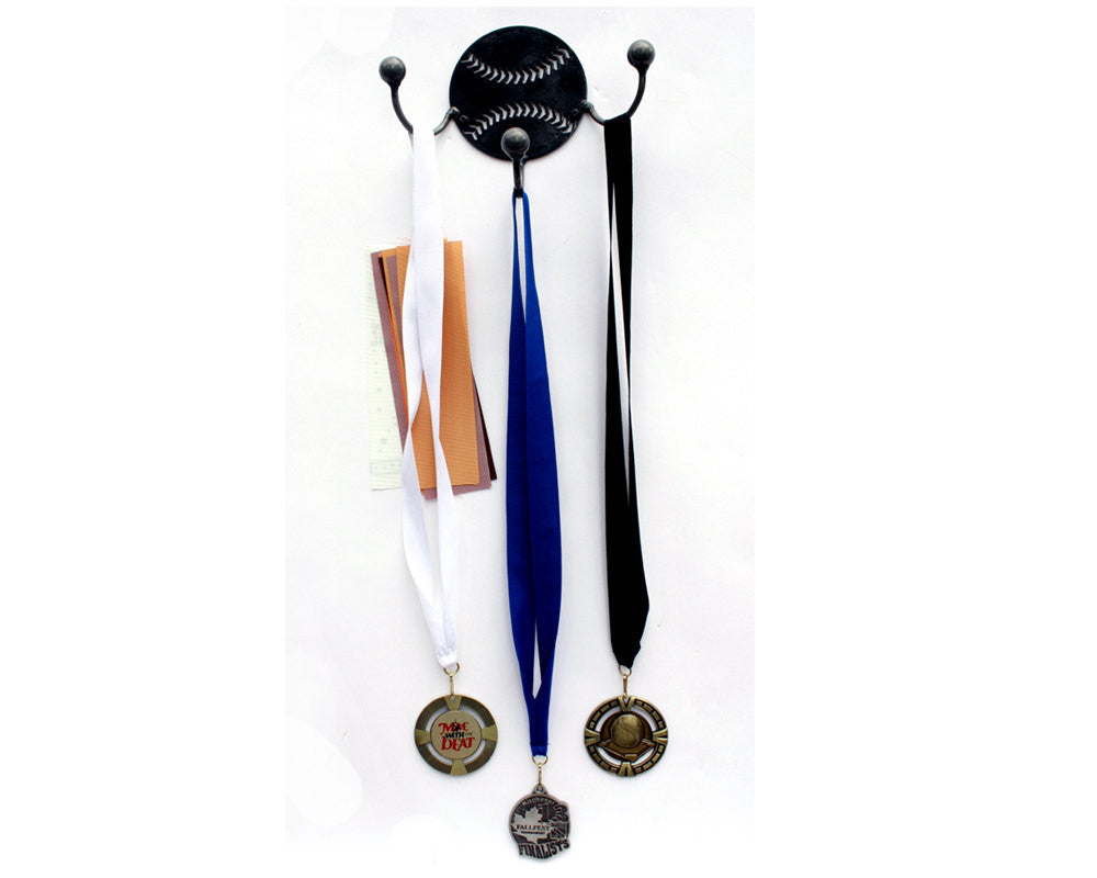 Soccer Award Hook Medal Display: Set Of 2 Wall-mounted Metal Art Awards With Hooks