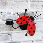 Metal Wall Art Flying Ladybug Candle Holder Home Décor
