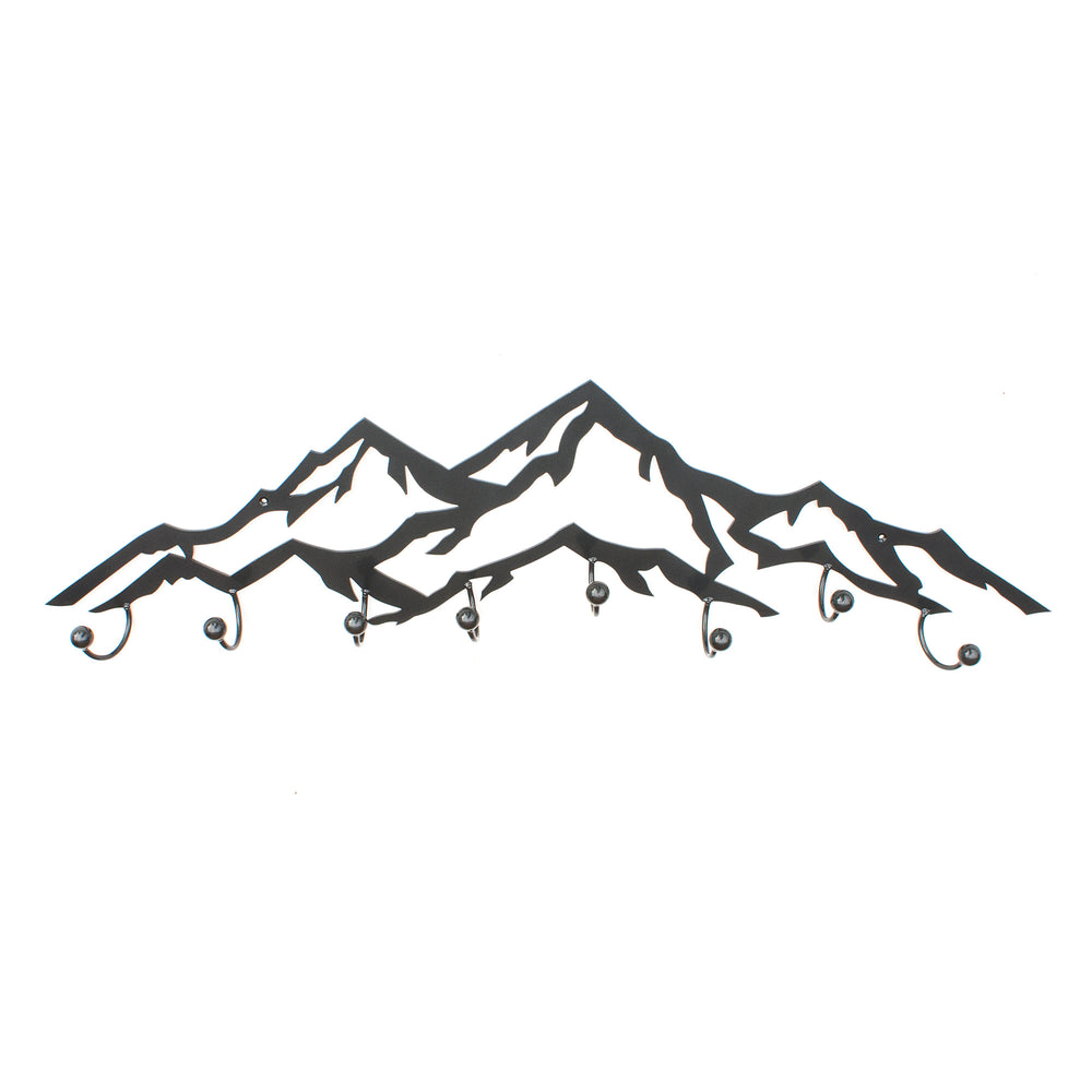 Metal Wall Art - Metal Mountains with hooks, Great for Coats and Towels, Great Housewarming or Birthday Gift