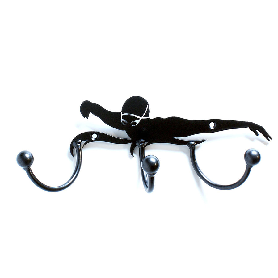 Swimmer Award Hook Medal Display: Set Of 2 Wall-mounted Metal Art Awards With Hooks