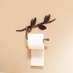 Toilet Paper Holder Metal Art - Clear/Black Coating
