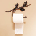 Toilet Paper Holder Metal Art - Clear/Black Coating