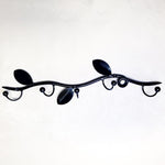Vine Towel Hook: Wall-mounted Metal Art Hanger With 5 Hooks On A Decorative Vine For Coats And Towels