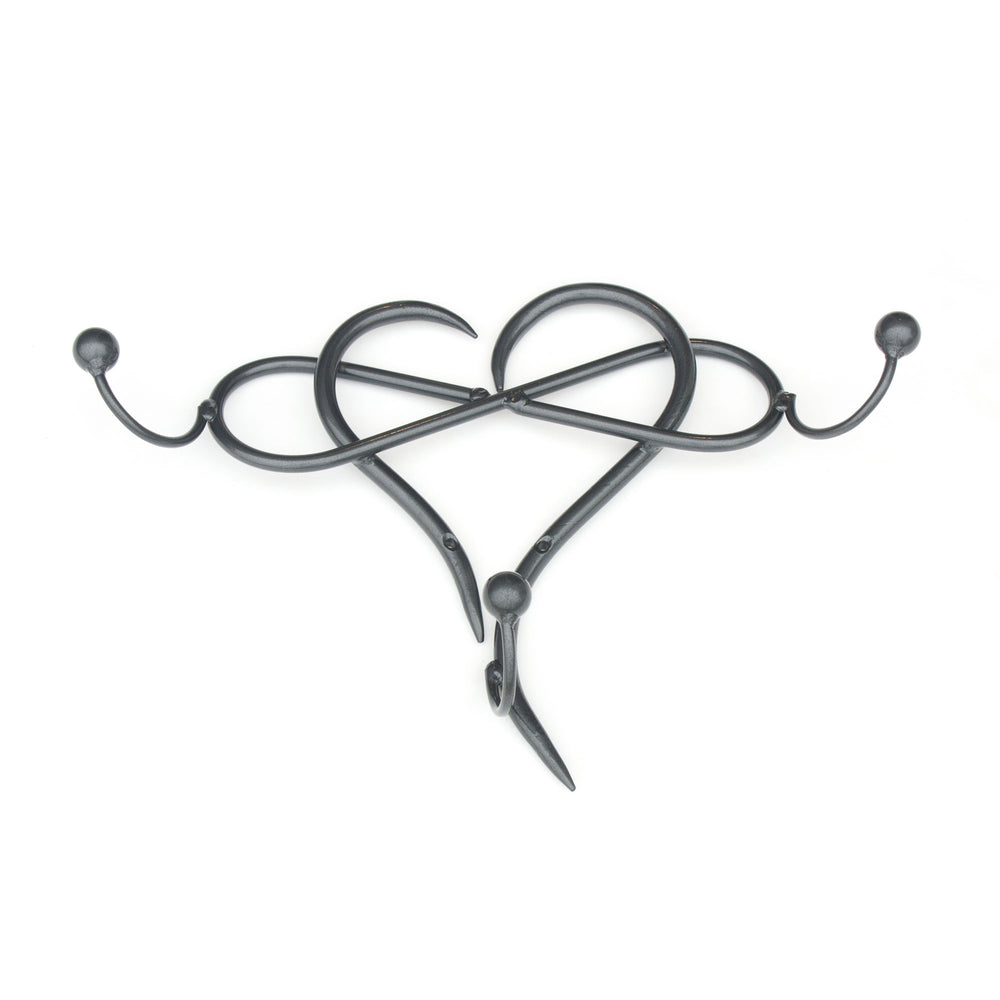 Unity Metal Heart with hooks, Wall Art, Hooks for Towels, Coats,