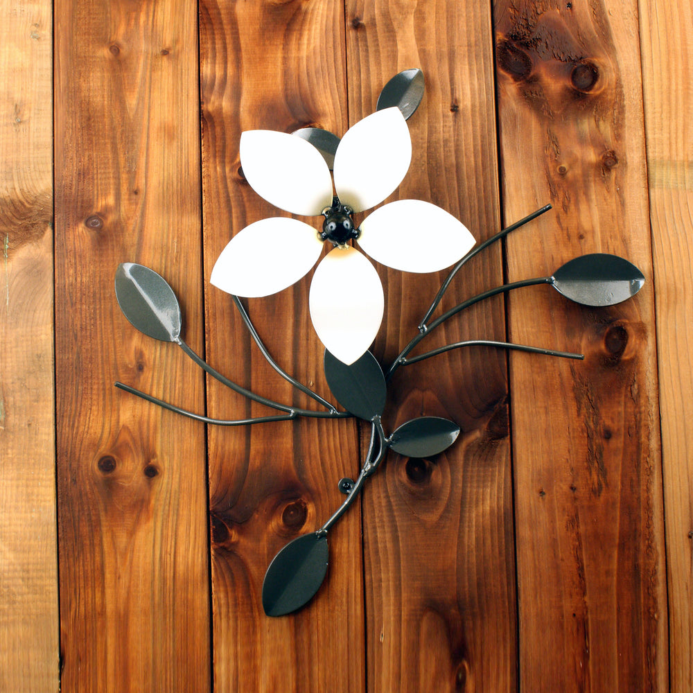 Decorative Metal Flower Vine Art: Wall Art Single Flower Vines Interior Décor